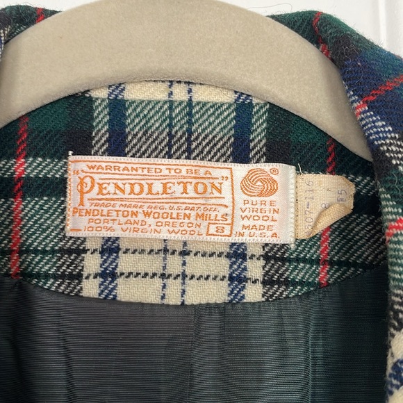 Vintage Pendleton check plaid blazer jacket. 100% virgin wool. - Picture 4 of 5